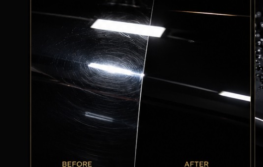 Paint correction before and after comparison